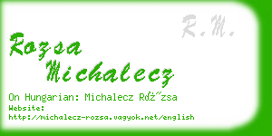 rozsa michalecz business card